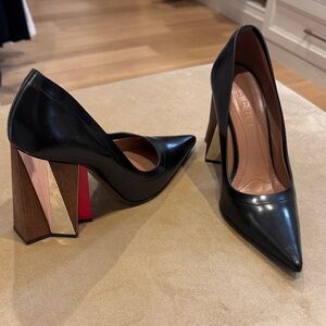 Marni Black Heels with Multicolor Block Heel